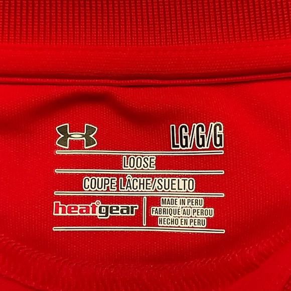 Under armour red loose fit polo size l - Picture 7 of 8